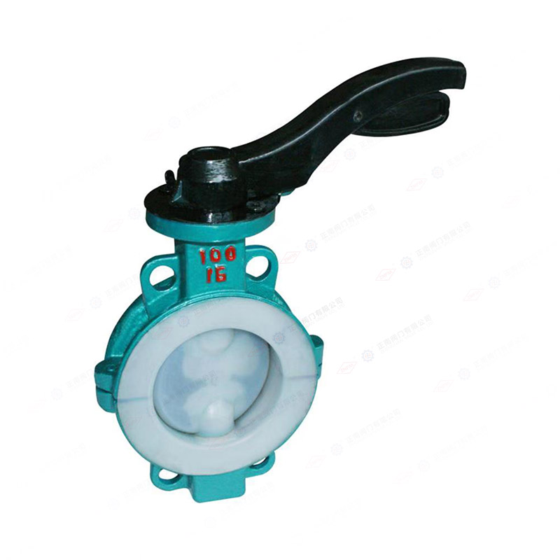 Fluorine lined manual clamp butterfly valve