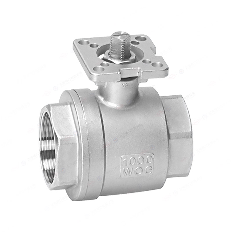 Two piece high platform ball valve