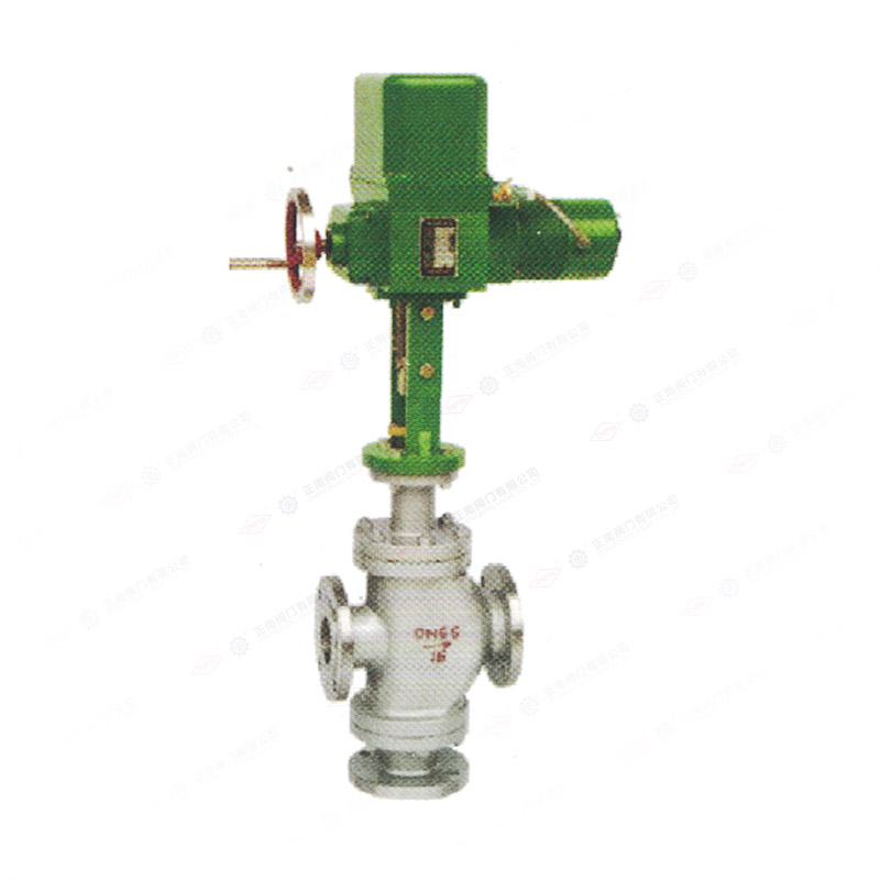 Electric three-way closing and diversion control valve