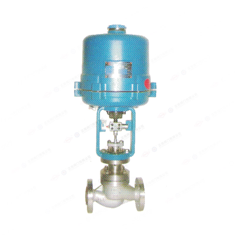 Electronic electric single seat valve regulating valve