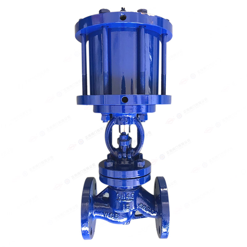 Pneumatic flange globe valve