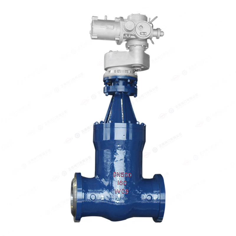 Electric welding gate valve