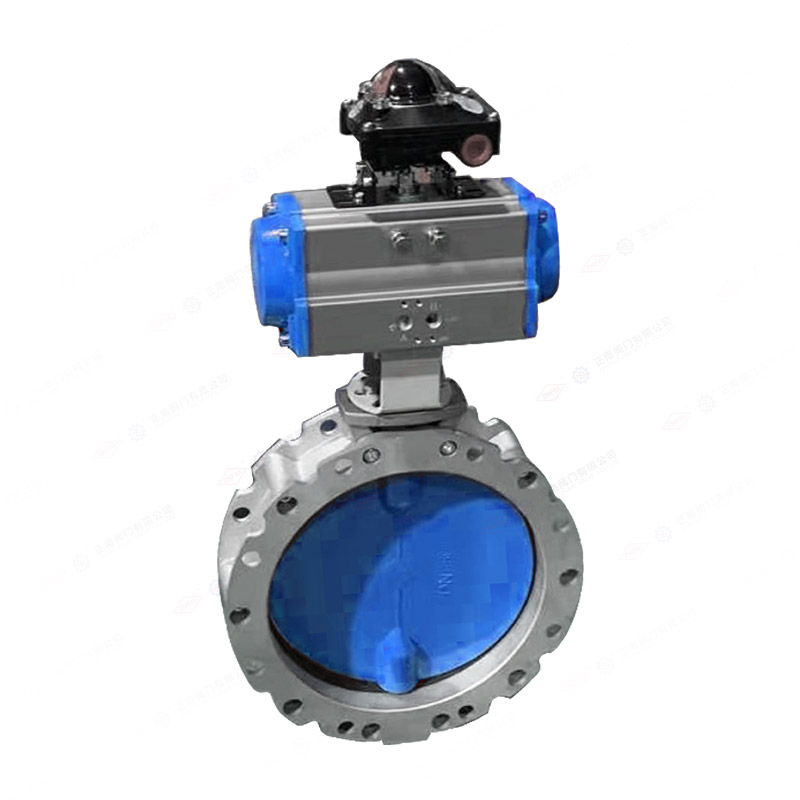 Pneumatic dust butterfly valve