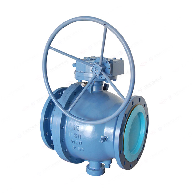 Worm wheel fixed flange ball valve