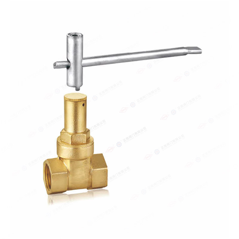 Brass lock gate valve