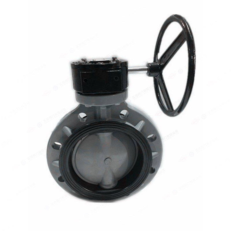 Worm wheel butterfly valve