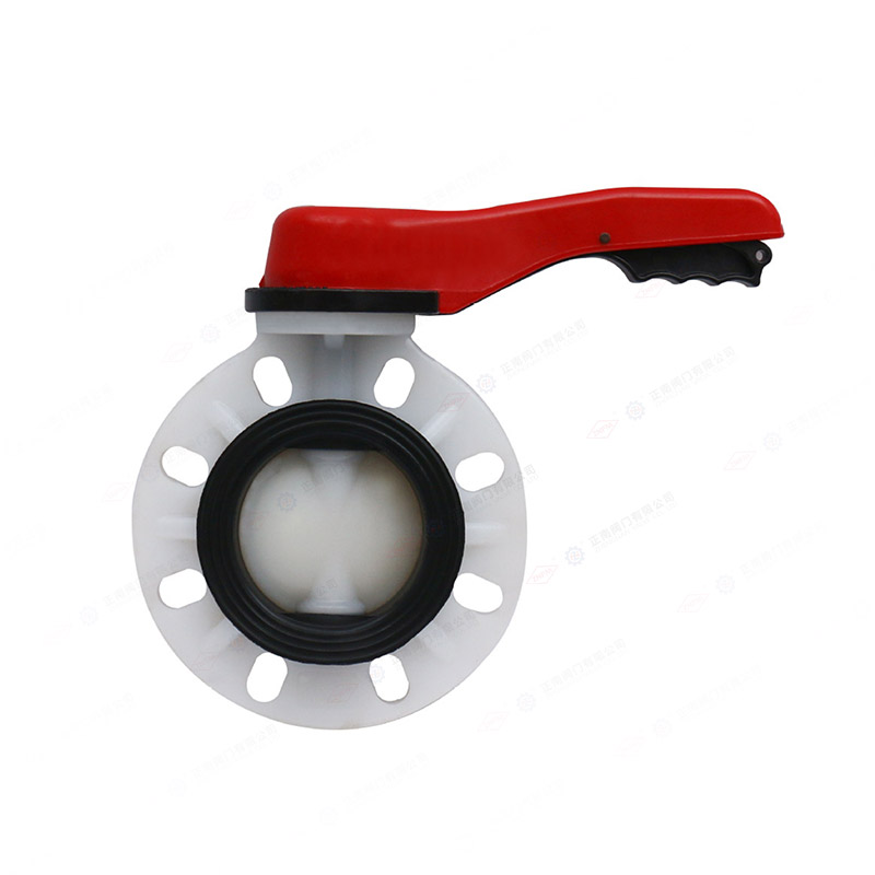 Plastic handle butterfly valve