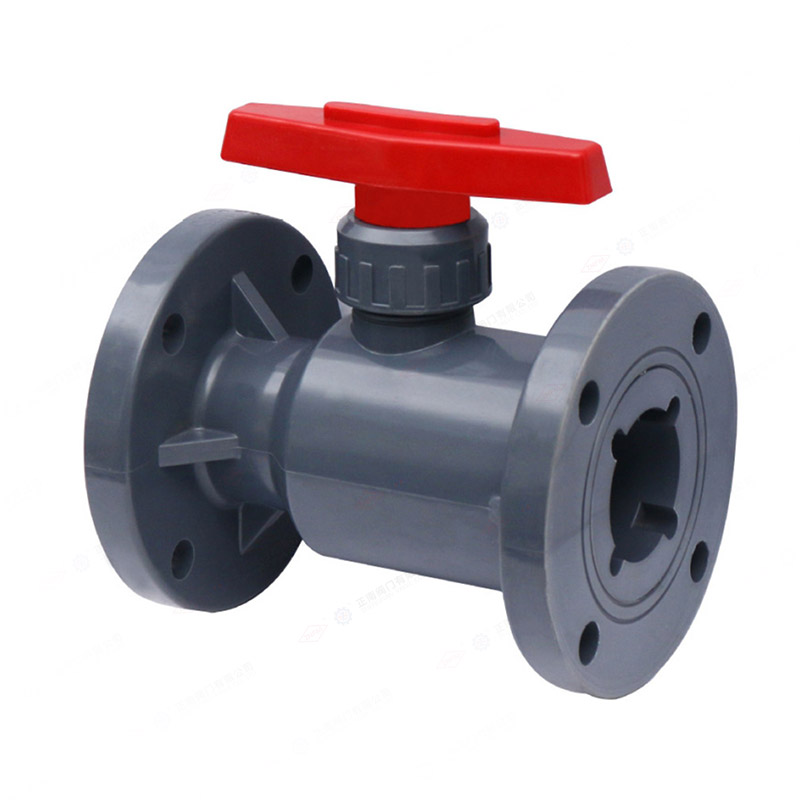 Plastic flange ball valve