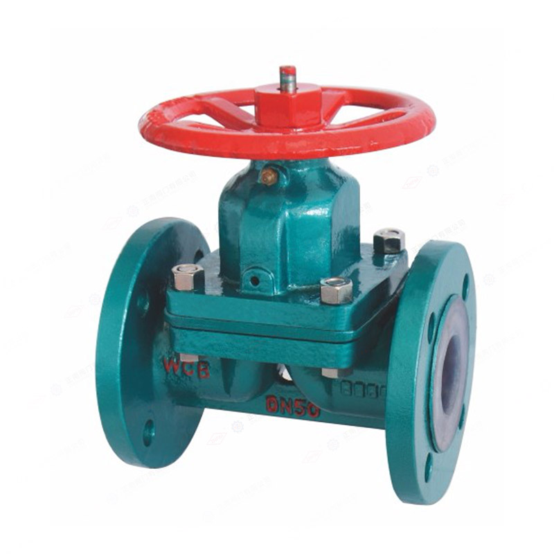 Fluorine lined diaphragm valve