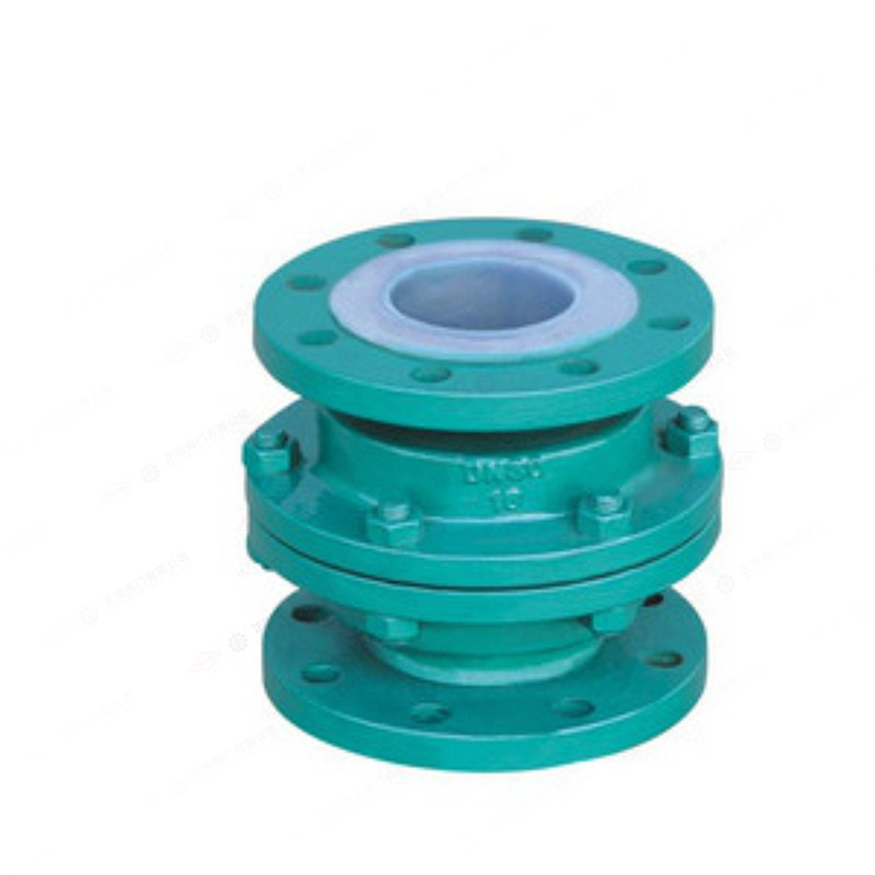 Fluorine lined vertical check valve